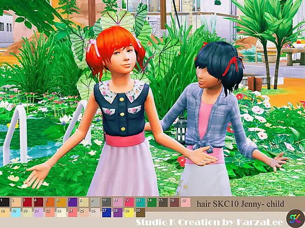 Jenny Hair SKC 10 for Children Girls ~ Studio K Creation for Sims 4