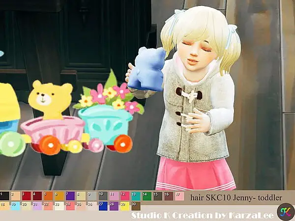 Jenny Hair SKC 10 for Toddler Girls ~ Studio K Creation for Sims 4