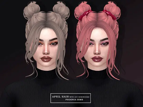 Cadence, Mae, Lindsey and April Hairs ~ Phoenix Sims for Sims 4