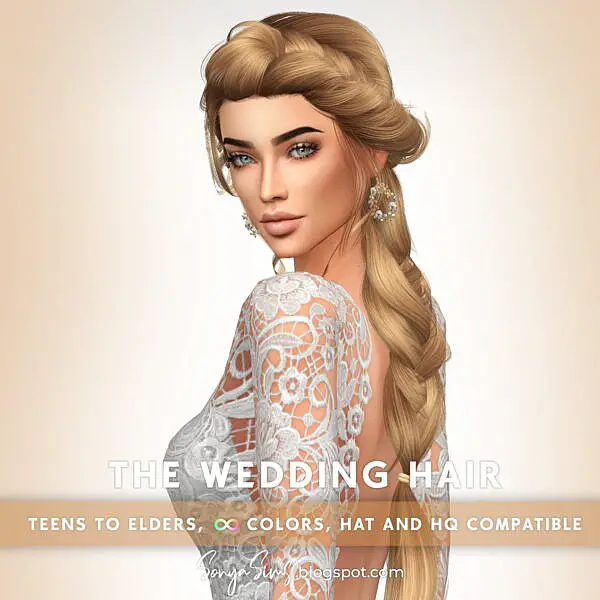 The Wedding Hair ~ Sonya Sims for Sims 4