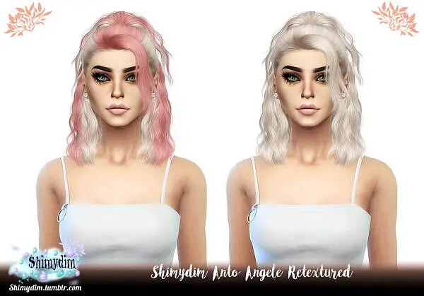 Anto`s Angèle Hair Retexture ~ Shimydim for Sims 4