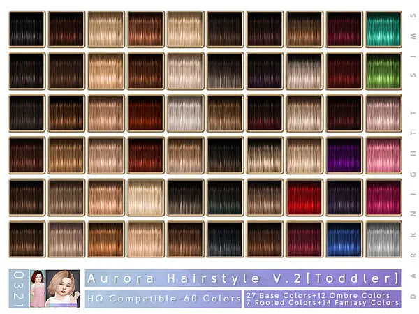 Aurora Hairstyle V.2 by DarkNighTt ~ The Sims Resource for Sims 4