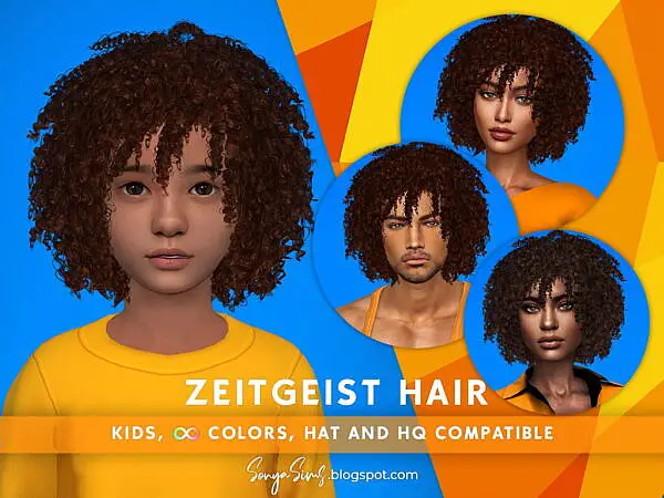 Zeitgeist Hair ~ Sonya Sims for Sims 4