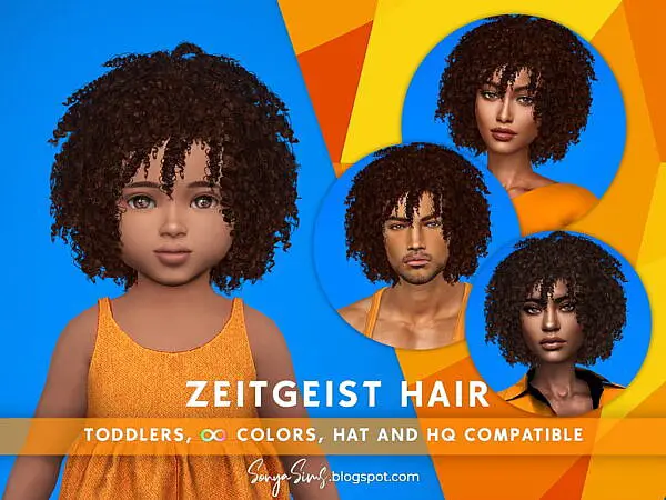 Zeitgeist Hair ~ Sonya Sims for Sims 4