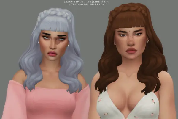 Adeline Hairstyle ~ Candy Sims 4 for Sims 4