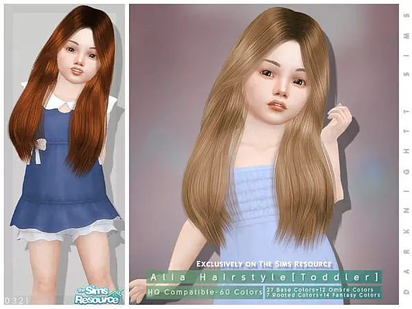 Alia Hairstyle Toddler by DarkNighTt ~ The Sims Resource for Sims 4