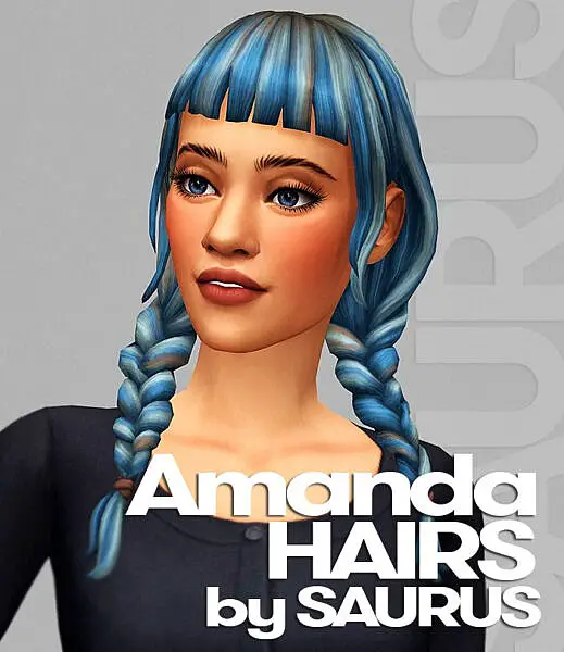 Amanda Hairs ~ Saurus Sims for Sims 4