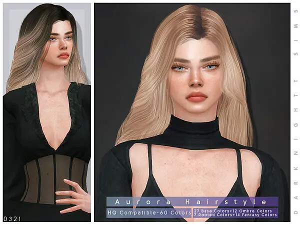 DarkNighTt Aurora Hairstyle ~ The Sims Resource for Sims 4