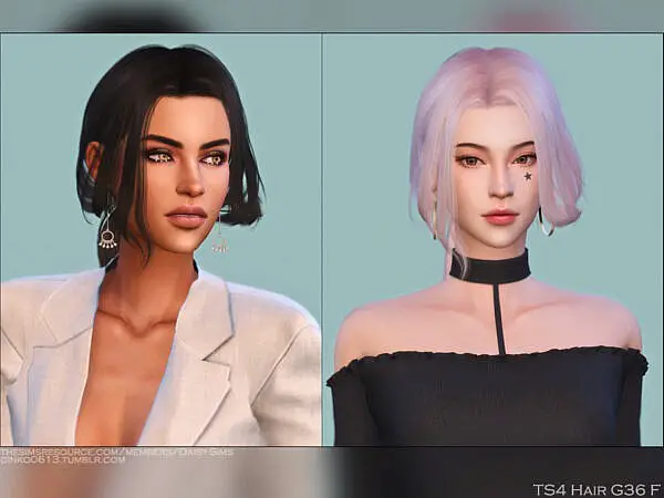 DaisySims Hair G36 ~ The Sims Resource for Sims 4