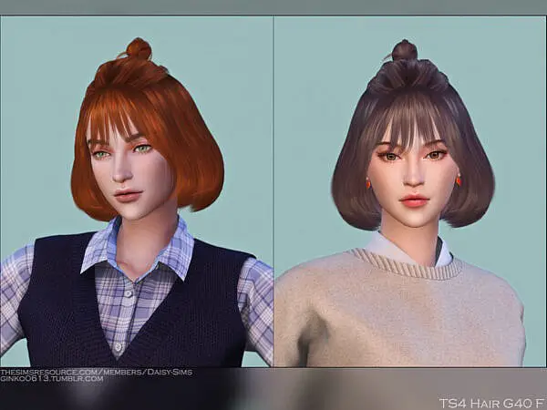 Hair G40 by DaisySims ~ The Sims Resource for Sims 4