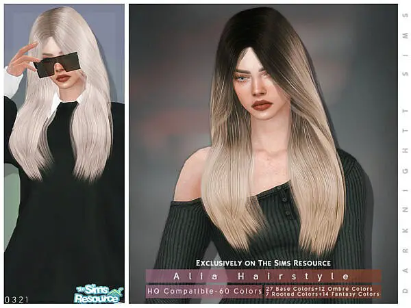 DarkNighTt Alia Hair ~ The Sims Resource for Sims 4