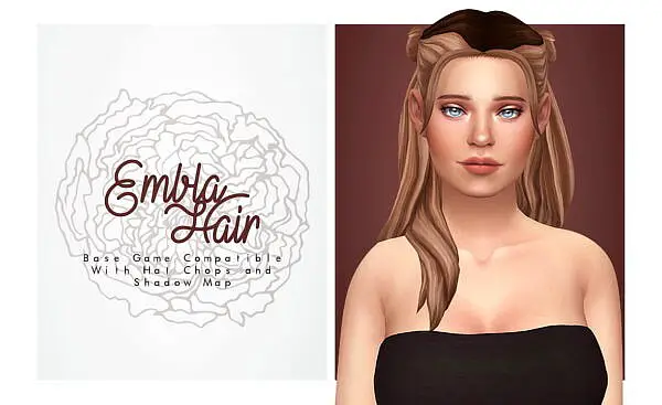 Embla Hair ~ Isjao for Sims 4