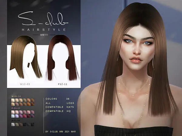 Hair 202111 by S Club ~ The Sims Resource for Sims 4