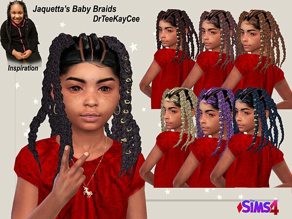 Jaquettas Baby Braids by drteekaycee ~ The Sims Resource for Sims 4