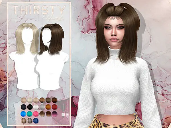 JavaSims Thirsty Hairstyle ~ The Sims Resource for Sims 4