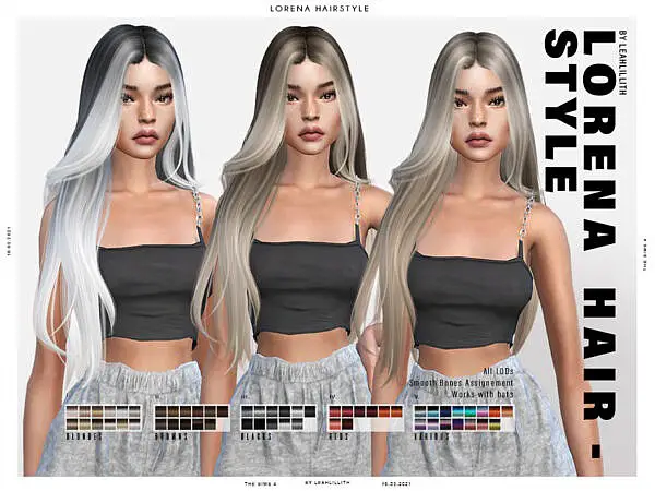 LeahLillith Lorena Hairstyle ~ The Sims Resource for Sims 4