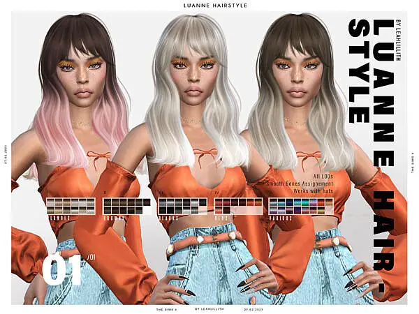 LeahLillith Luanne Hairstyle ~ The Sims Resource for Sims 4