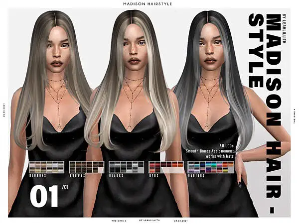 LeahLillith Madison Hairstyle ~ The Sims Resource for Sims 4