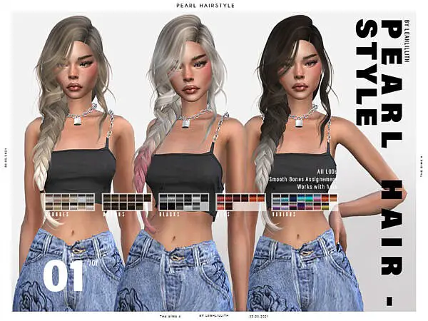LeahLillith Pearl Hairstyle ~ The Sims Resource for Sims 4