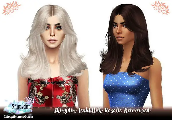 LeahLillith`s Rosalie Hair Retextured ~ Shimydim for Sims 4