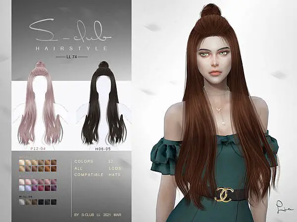 Lia N47 Hairsyle by S Club ~ The Sims Resource for Sims 4
