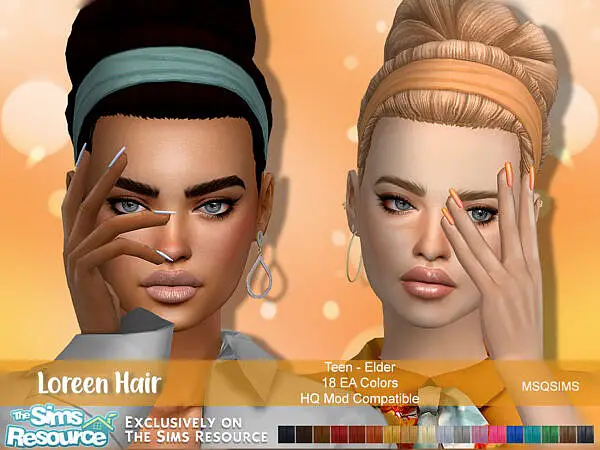 Loreen Hair by Loreen Hair ~ The Sims Resource for Sims 4