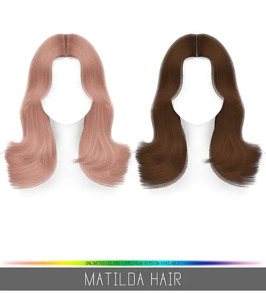 Matilda Hair ~ Simpliciaty for Sims 4