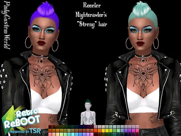 Nightcrawlers Strong hair recolored ~ The Sims Resource for Sims 4