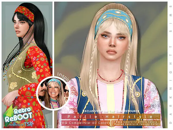 Pattie Hair by DarkNighTt ~ The Sims Resource for Sims 4