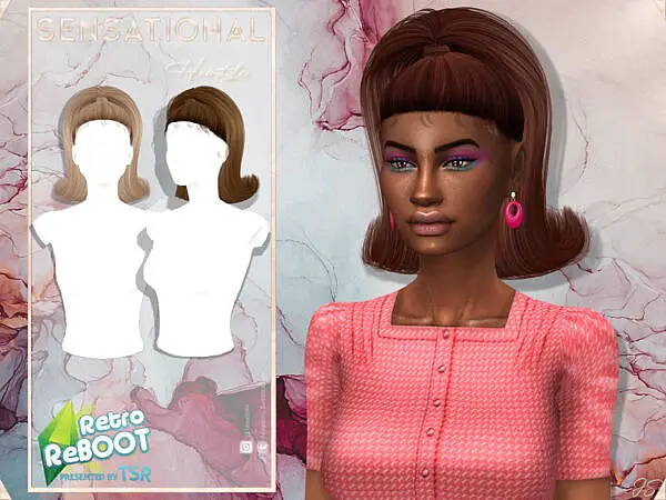 Retro ReBOOT Sensational Hairstyle by JavaSims ~ The Sims Resource for Sims 4