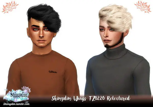 WINGS TO0220 Hair Retextured ~ Shimydim for Sims 4