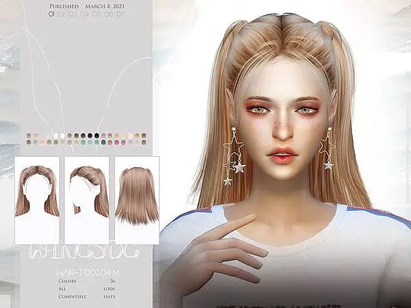 WINGS TO0304 hair ~ The Sims Resource for Sims 4