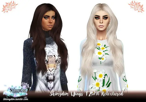 Wings TZ0716 Hair Retexture ~ Shimydim for Sims 4
