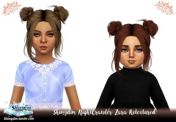 Nightcrawler`s Zara Hair Retextured ~ Shimydim for Sims 4