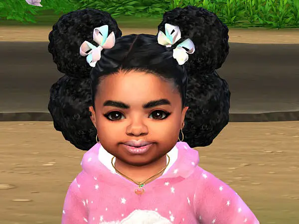 Puffy Peek A Boo Hairstyle by drteekaycee ~ The Sims Resource for Sims 4