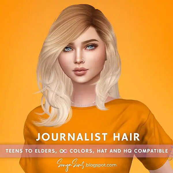 Journalist Hair ~ Sonya Sims for Sims 4