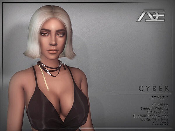 Ade Darma`s Cyber Style 1 Hairstyle ~ The Sims Resource for Sims 4