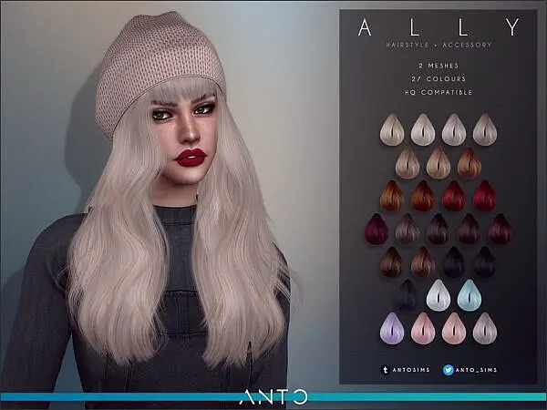 Anto`s Ally Hair ~ The Sims Resource for Sims 4