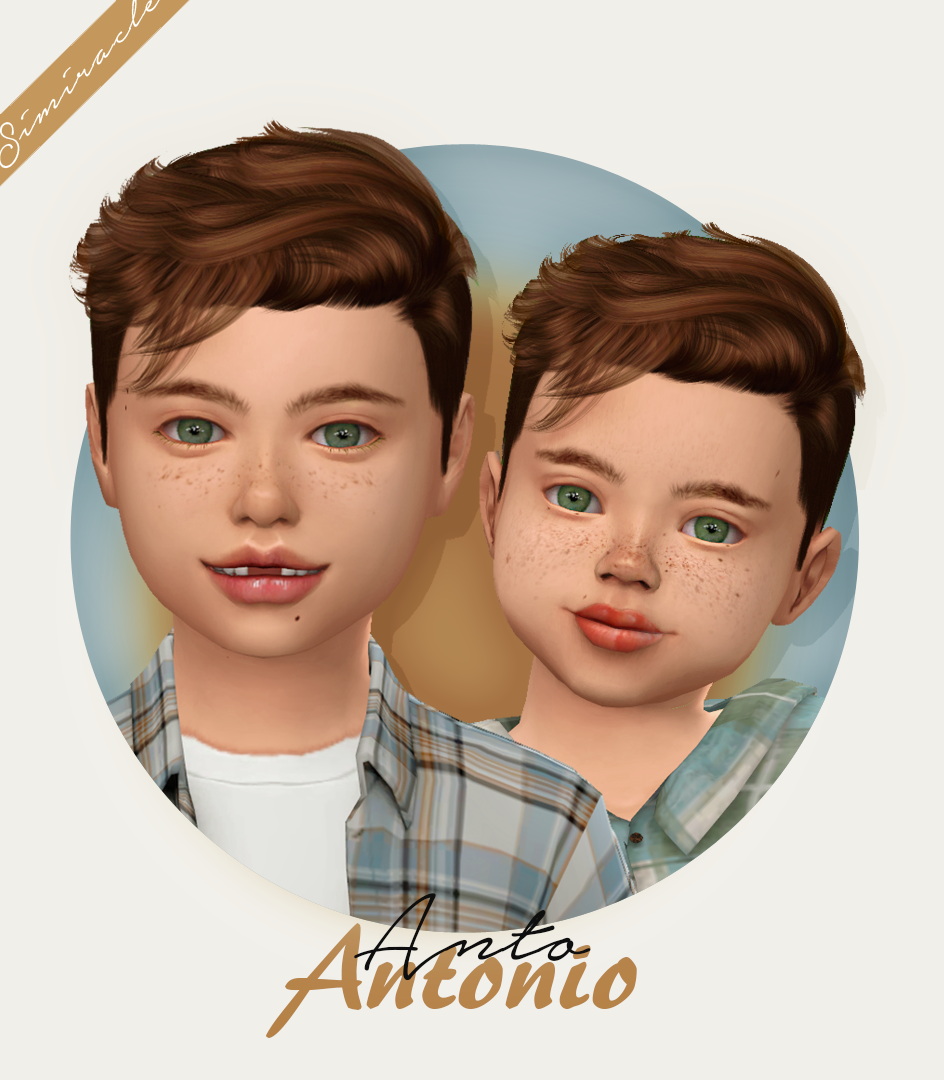 Anto`s Antonio Hair Retextured Simiracle Sims 4 Hairs Fa0