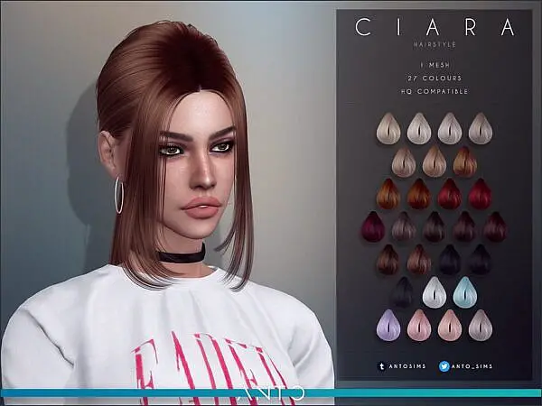 Anto   Ciara Hairstyle ~ The Sims Resource for Sims 4