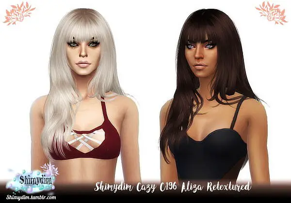 Cazy C196 Aliza Hair Retexture ~ Shimydim for Sims 4