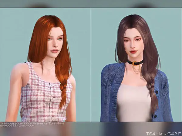 DaisySims Hair G42 ~ The Sims Resource for Sims 4