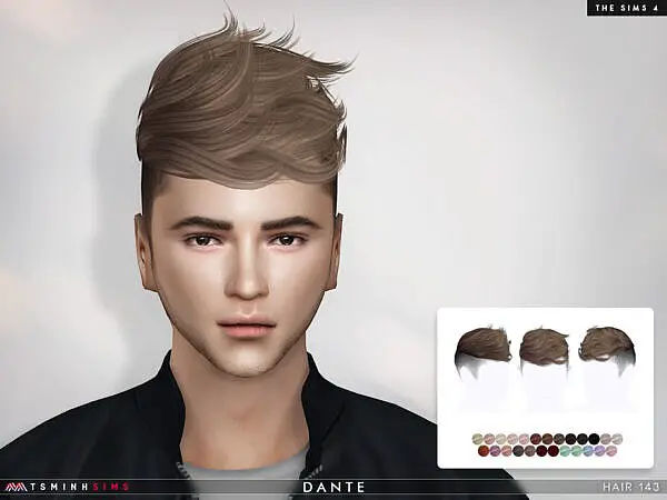 TsminhSims Dante Hairstyle ~ The Sims Resource for Sims 4