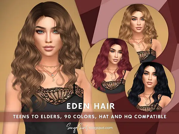 Eden Hair ~ Sonya Sims for Sims 4