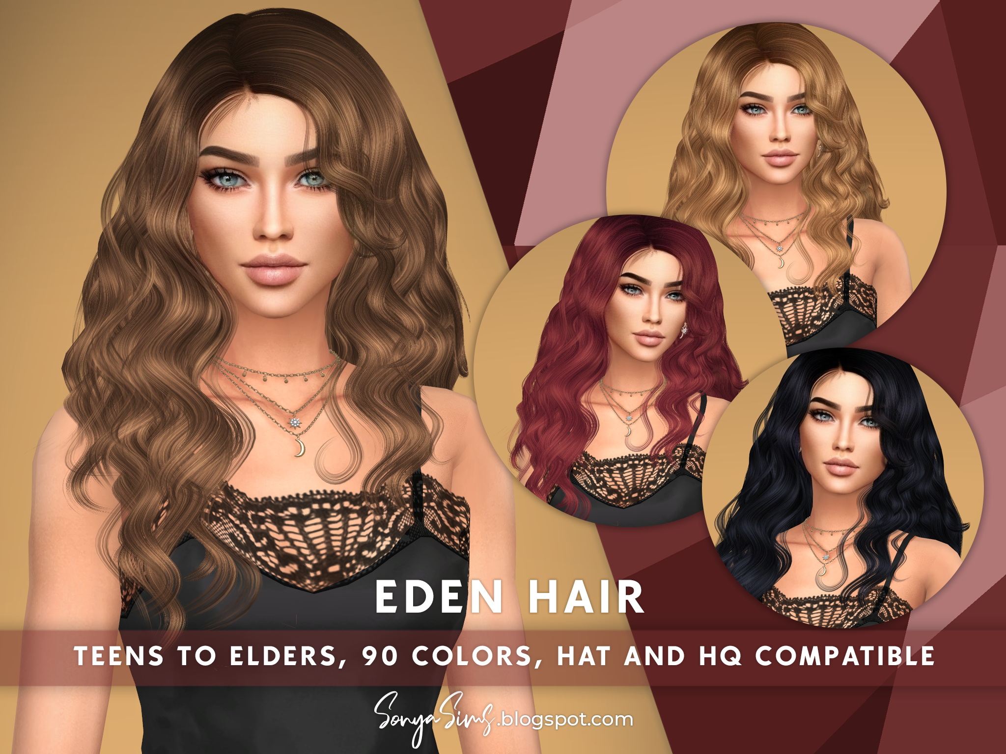 Eden Hair Sonya Sims Sims 4 Hairs