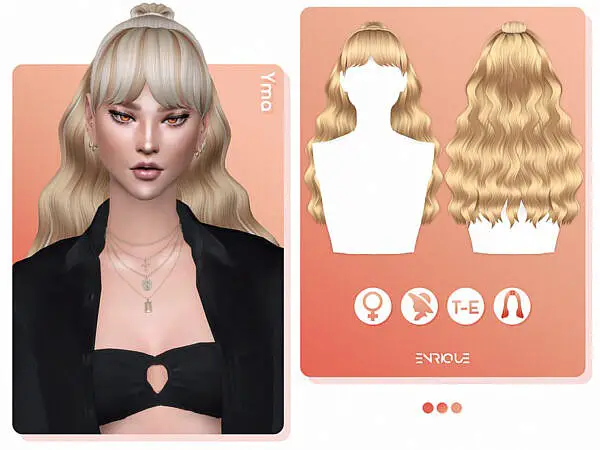 EnriqueS4 Yma Hairstyle ~ The Sims Resource for Sims 4