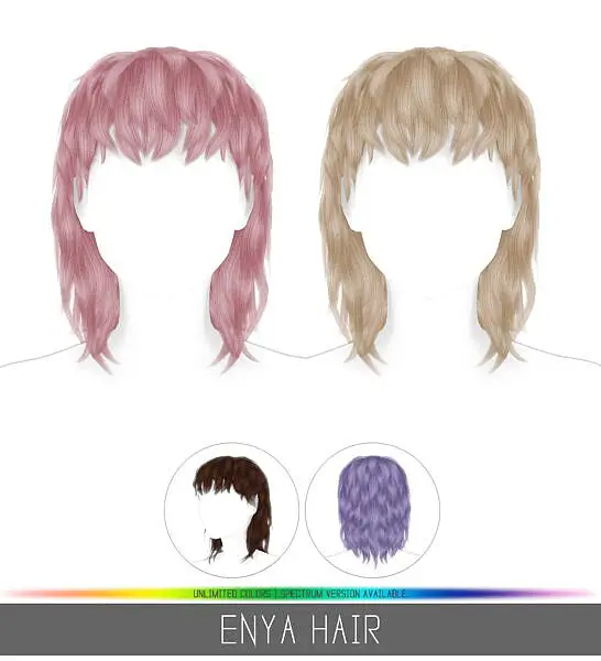 Enya Hair ~ Simpliciaty for Sims 4