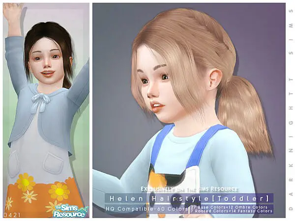 Helen Hair G by DarkNighTt ~ The Sims Resource for Sims 4