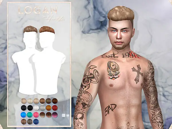 JavaSims Logan Hairstyle ~ The Sims Resource for Sims 4