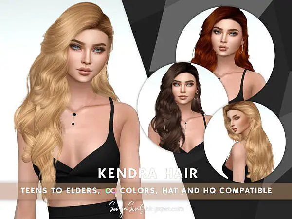 Kendra Hair ~ Sonya Sims for Sims 4